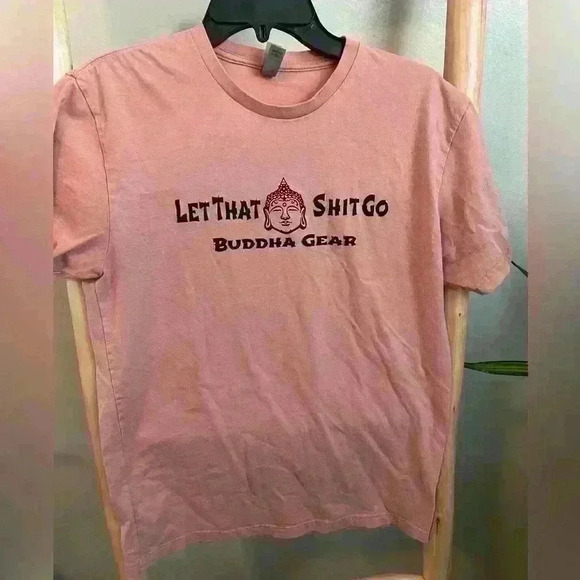 Buddha Tee! Dusty rose size medium short sleeve crewneck - Picture 1 of 4